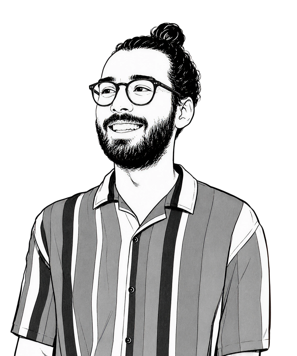 Illustrated portrait of Giorgio Durante